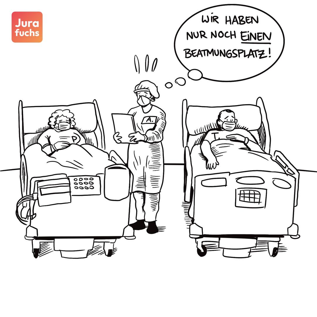 Jurafuchs Illustration zum Ex-ante-Triage-Fall: